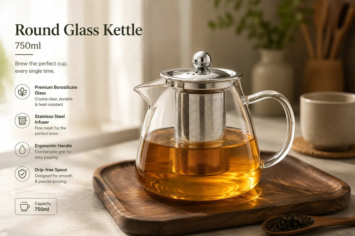 Vatavaran Borosilicate Glass Teapot with Infuser