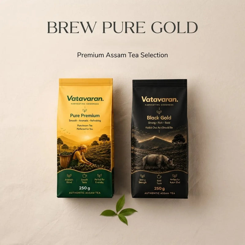 Pure Premium Assam Tea + Black Gold Assam Tea Combo | 250g × 2